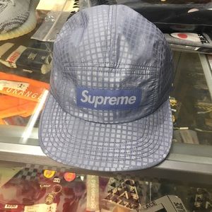 Supreme Metallic Checker Camp Cap